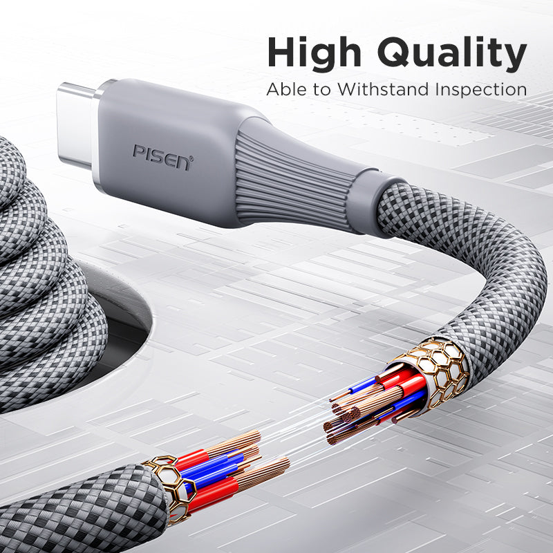 Pisen-NoirSync USB-A TO USB-C 12W Cable(Grey)