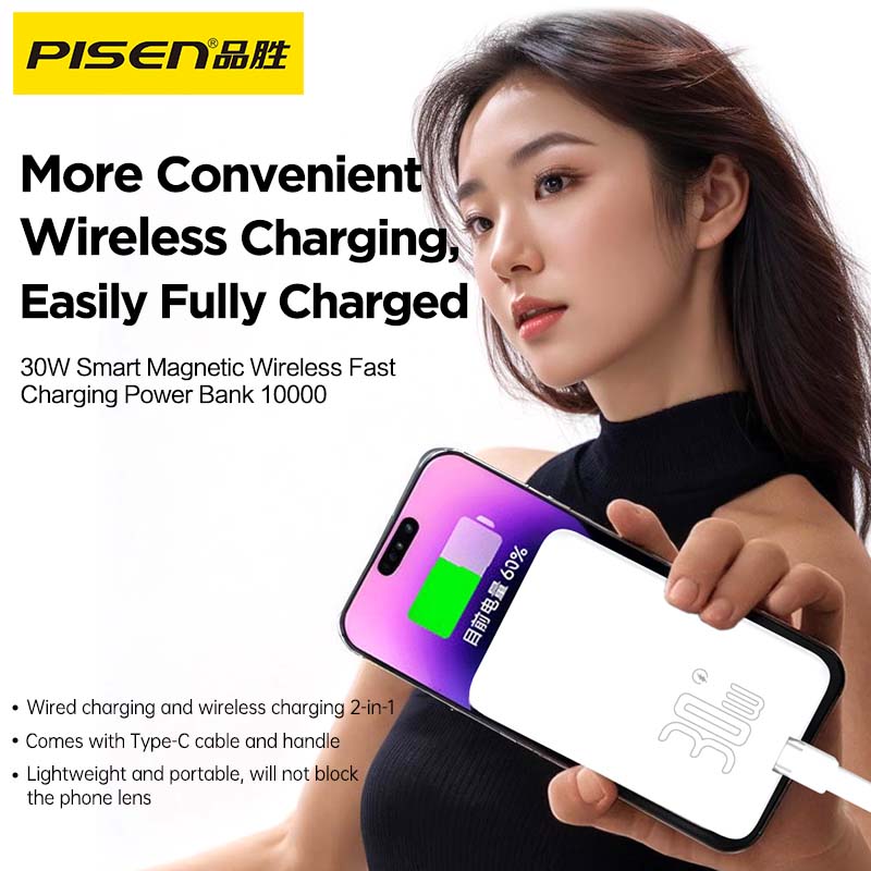 PISEN PowerMag Magnetic 30W 10000mAh Power Bank TP-D113
