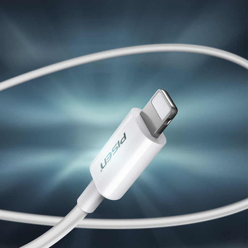 PISEN Mr White USB-A to Lightning Cable 1000mm (White) AL05-1000