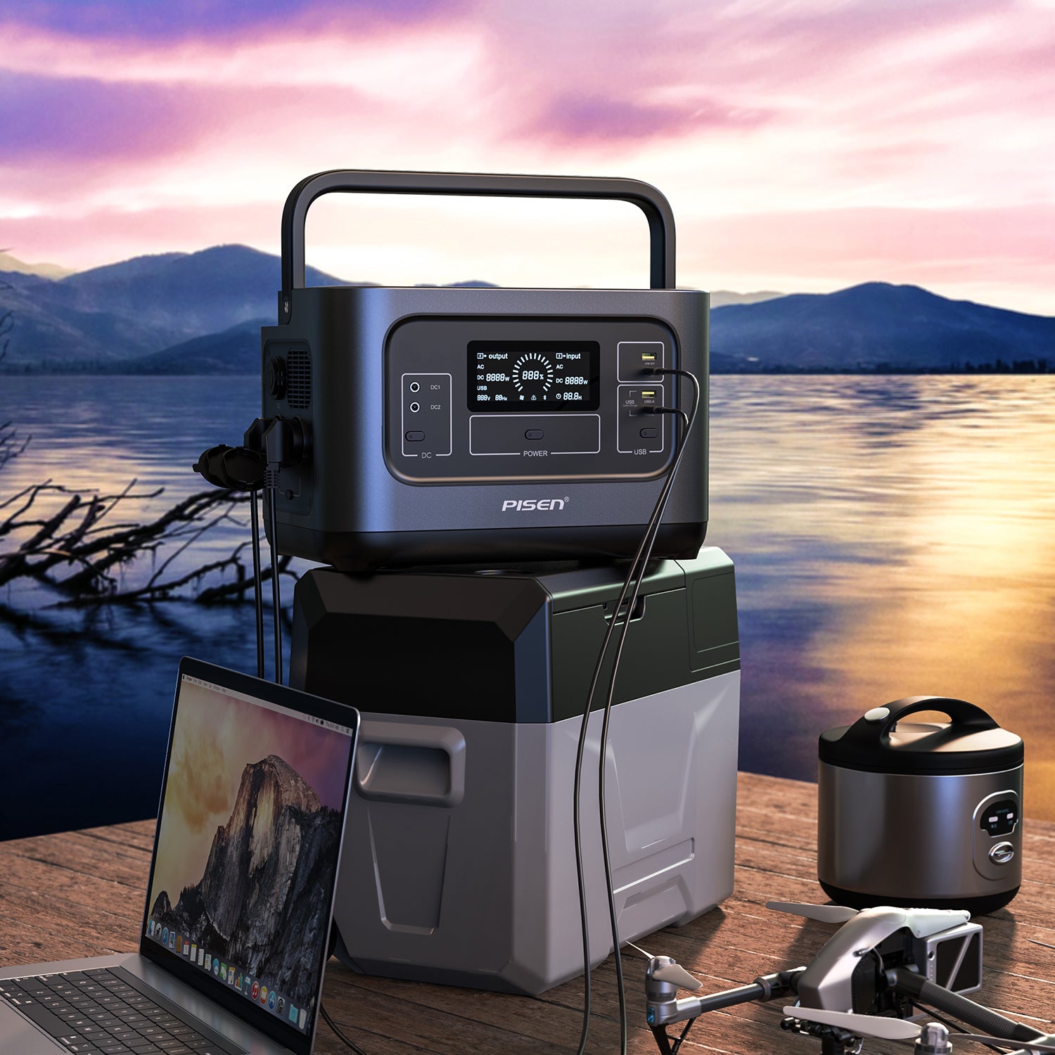 PISEN Portable Super Fast Charging Outdoor Power Station - 1000W | 1008Wh