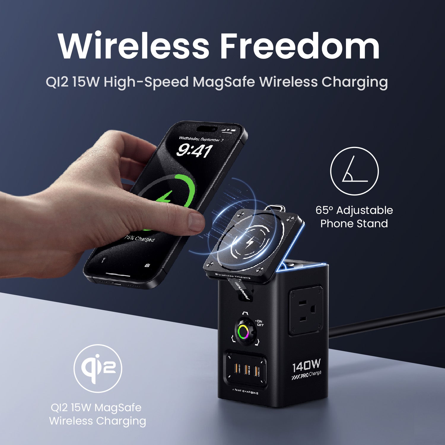 Wireless Freedom
Q12 15W High-speed MagSafe Wireless Charging