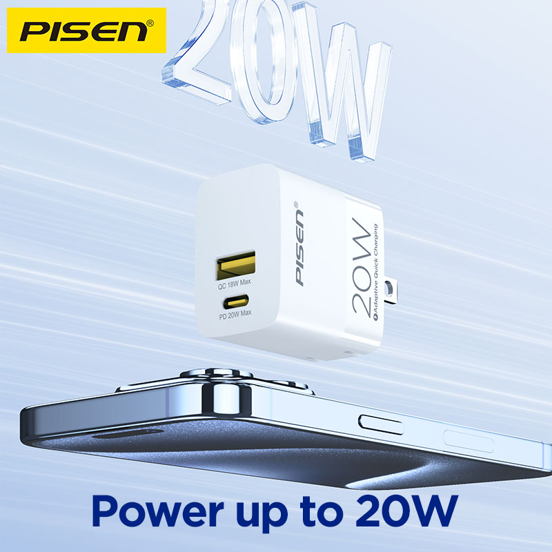 PISEN PD20W Folding Fast Charger A+C Ports (US) - PisenUS