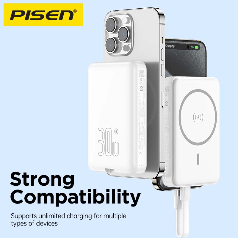 PISEN PowerMag Magnetic 30W 10000mAh Power Bank TP-D113