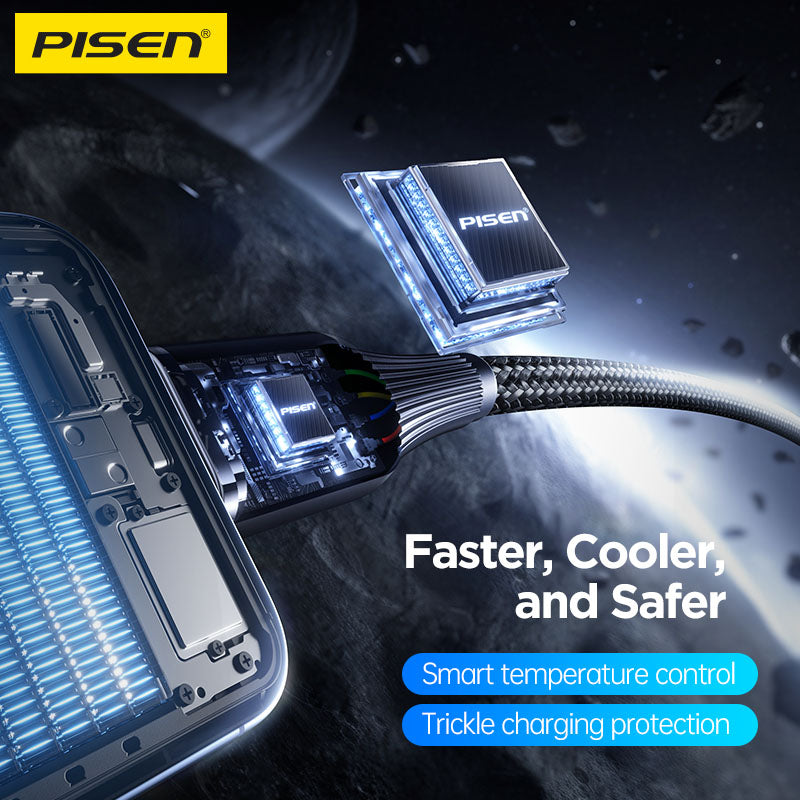 Pisen-NoirSync USB-C TO Lightning 27W Cable(Grey)