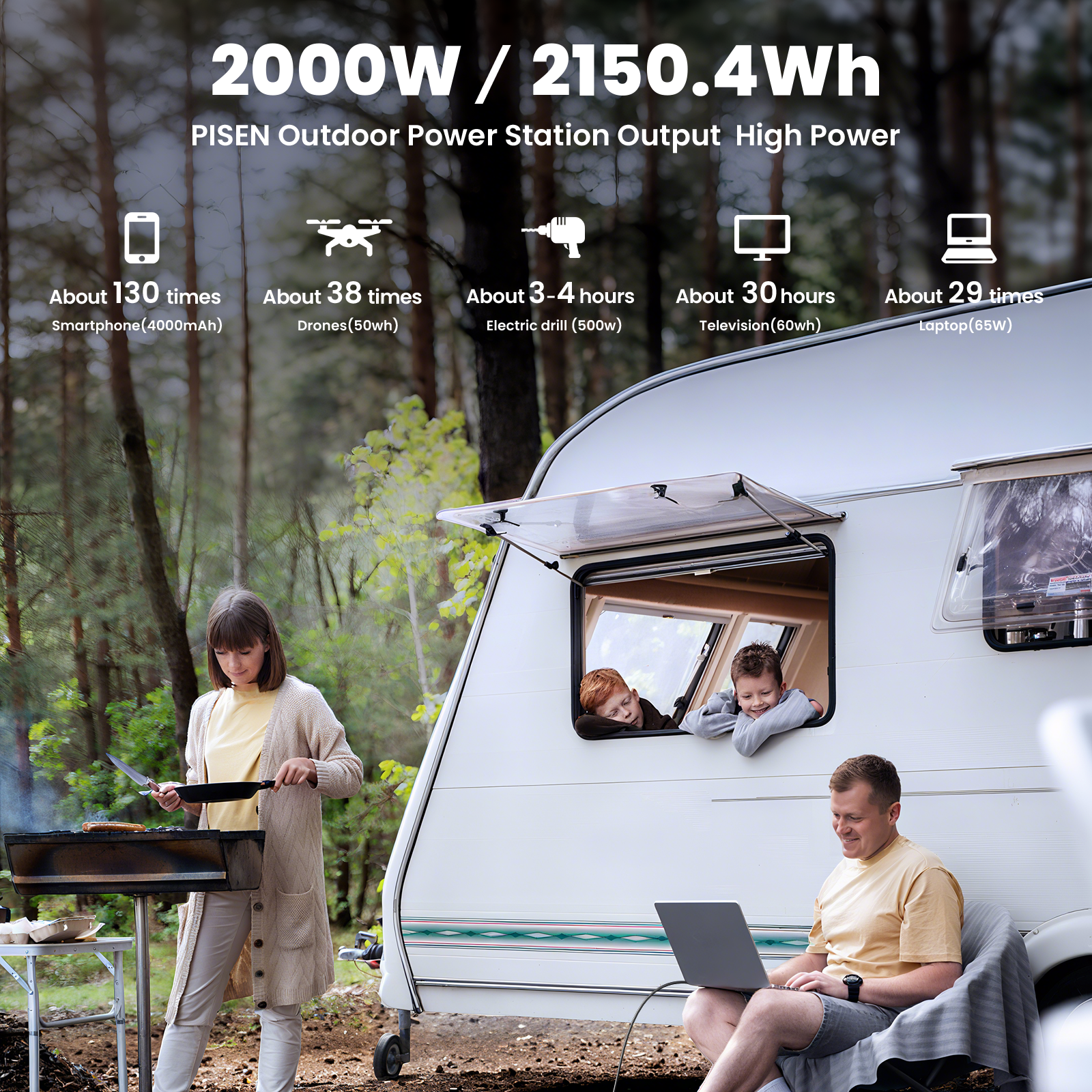 PISEN Outdoor Power Supply 2150.4Wh | 2000W TS-OPS10