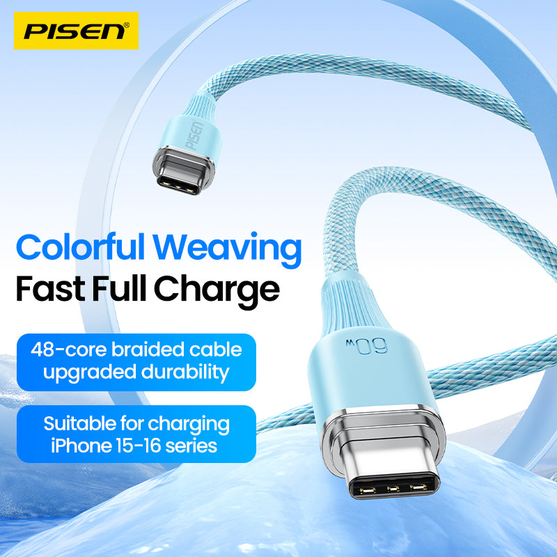Pisen-NoirSync USB-C TO USB-C 60W Cable(Grey)
