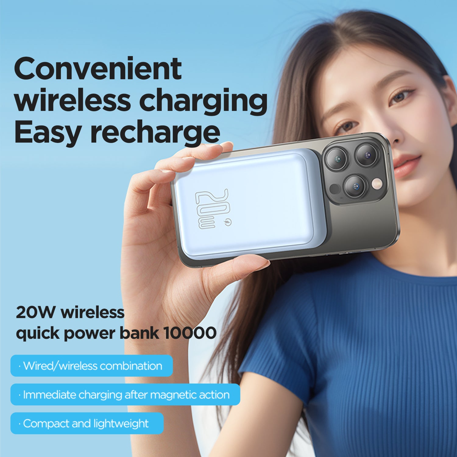 PISEN Quick-PowerMag Magnetic 20W 10000mAh Power Bank TP-D111