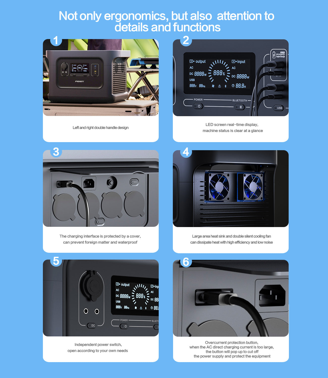 Not only ergonomics, but also attention todetails and functions
