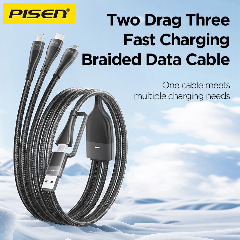 Two Drag ThreeFast ChargingBraided Data Cable
One cable meetsmultiple charging needs
