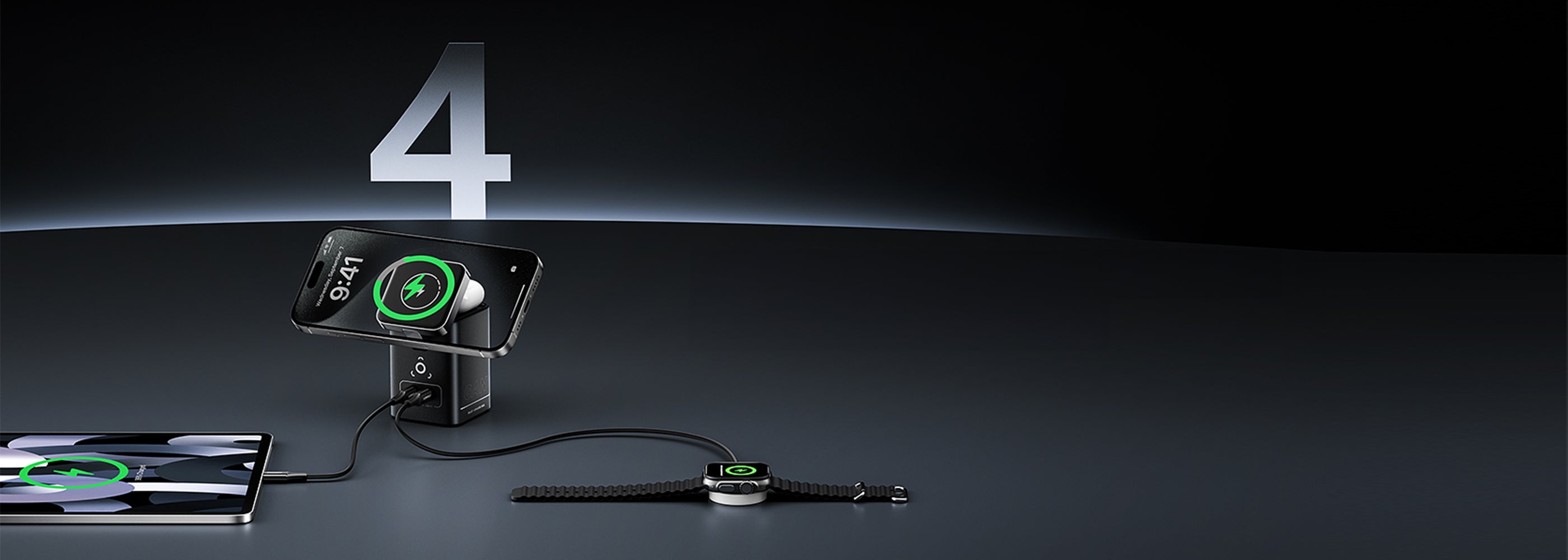 PISEN 4-in-1 Wireless Charging station