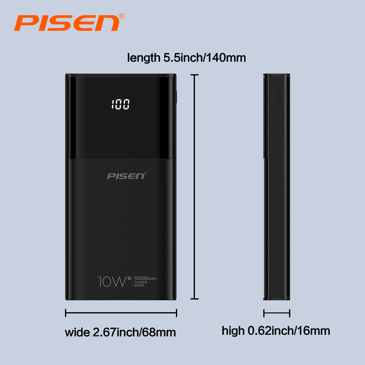 Mr. White Digital Display Power Bank 10000mAh TP-D33