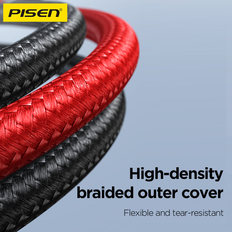 High-density
braided outer cover
Flexible and tear-resistant