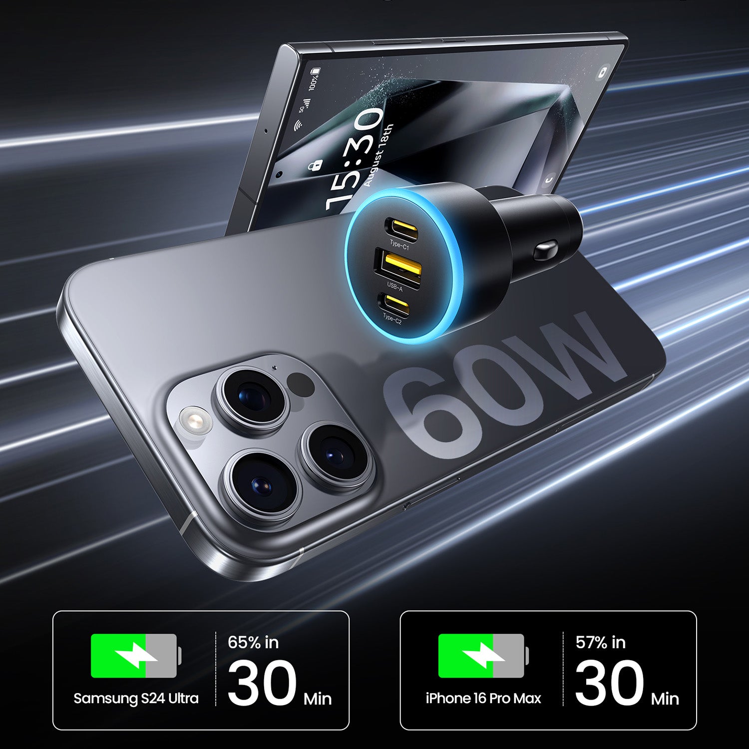 60W USB-C Car Charger