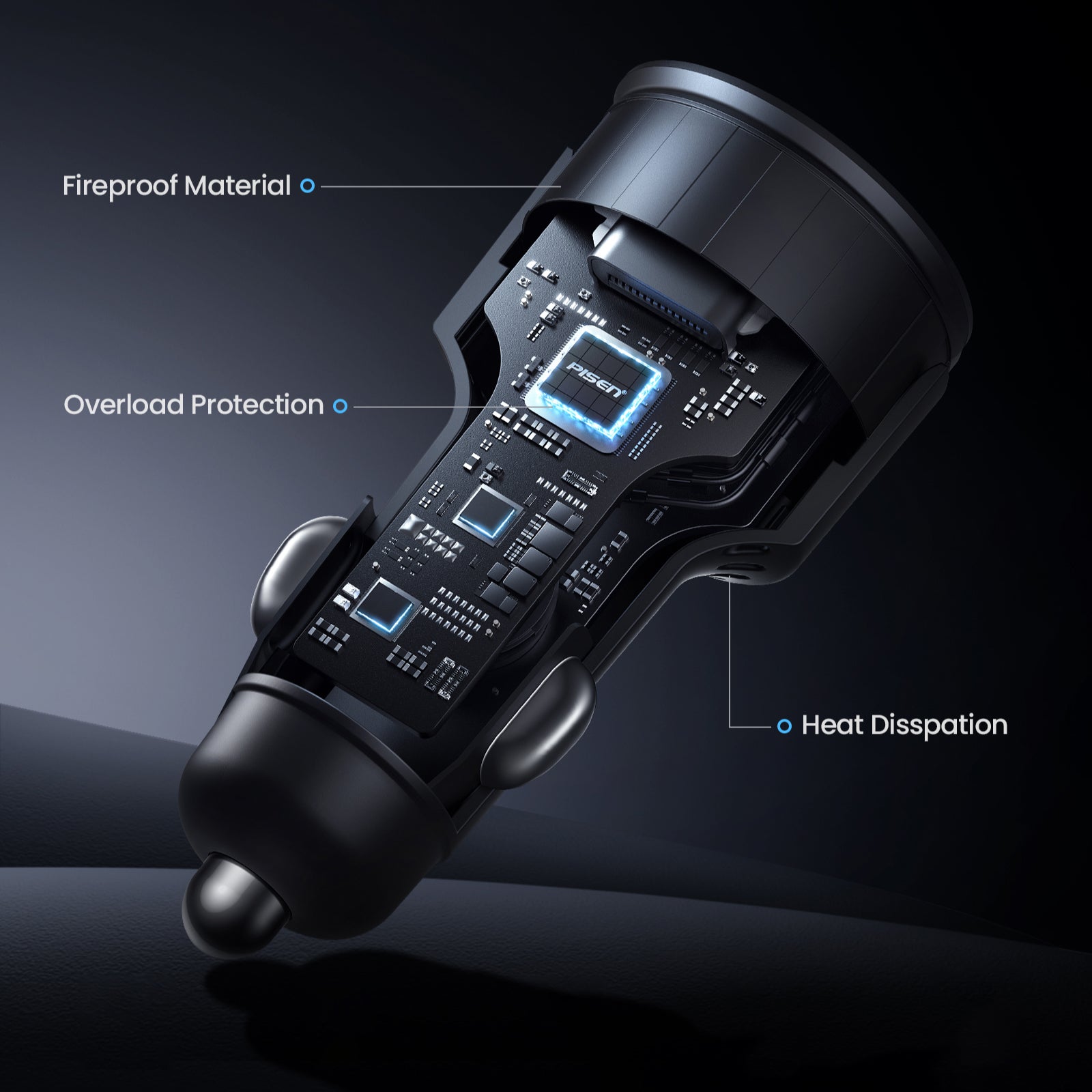 Fireproof Protection Fireproof Material
Overload Protection
Heat Disspation