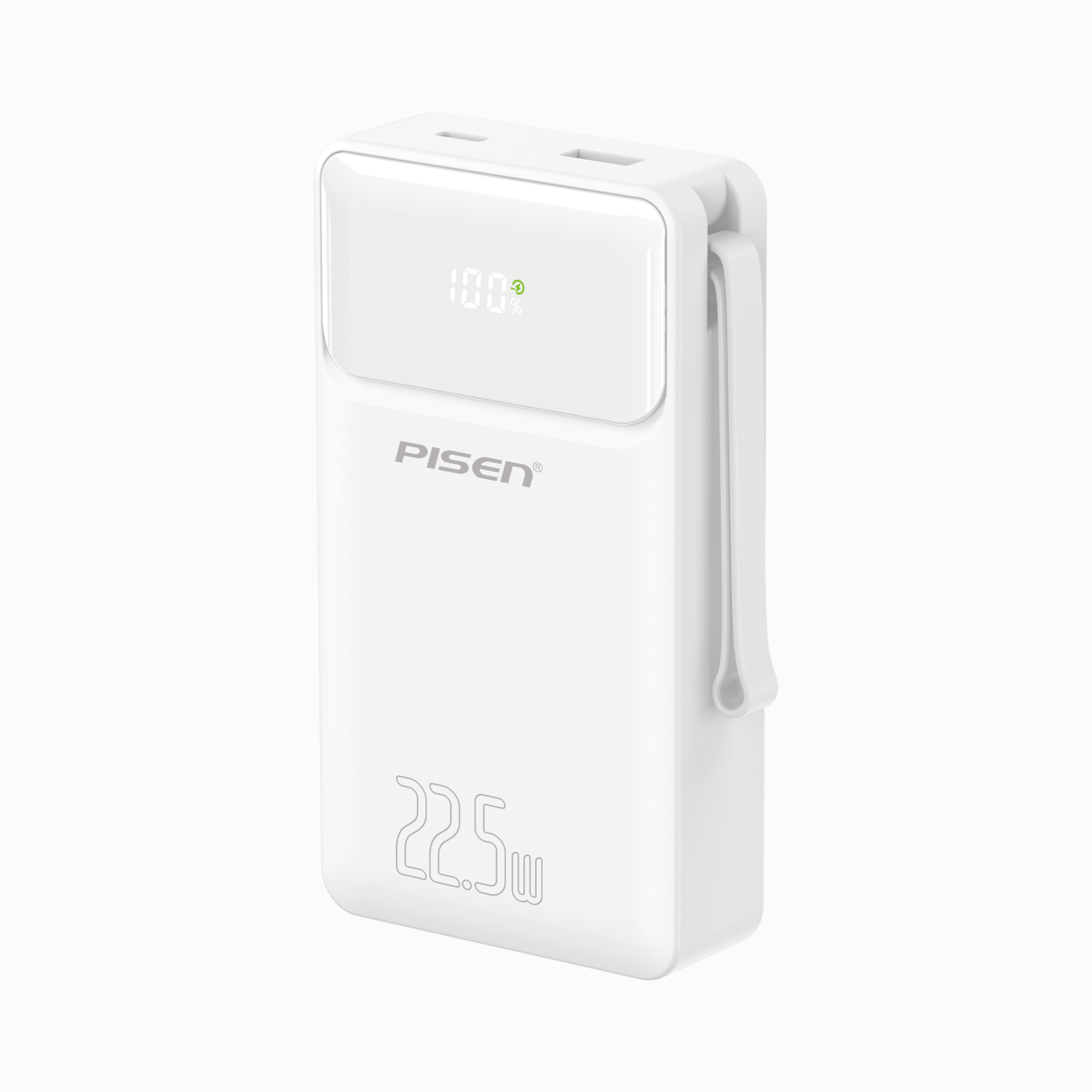 PISEN PowerView 2 in 1 Faster Charging 20000mAh Power Bank (Whiite) TP-D068