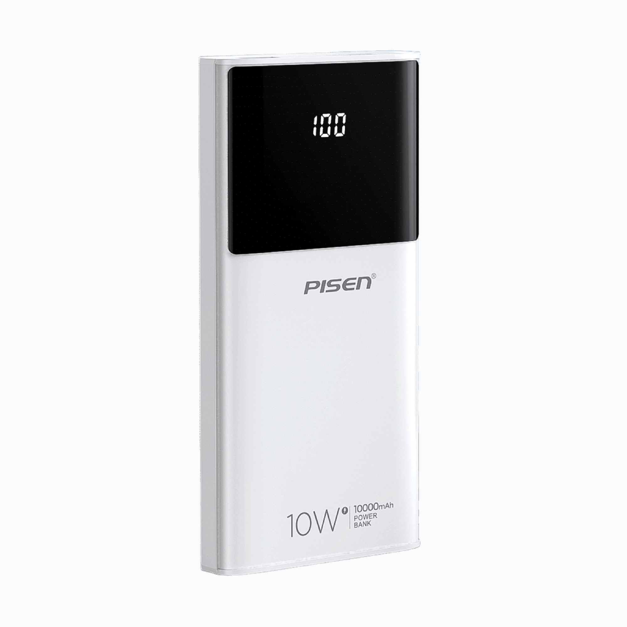 PISEN Mr White Digital 10000mAh Power Bank (White) TP-D33