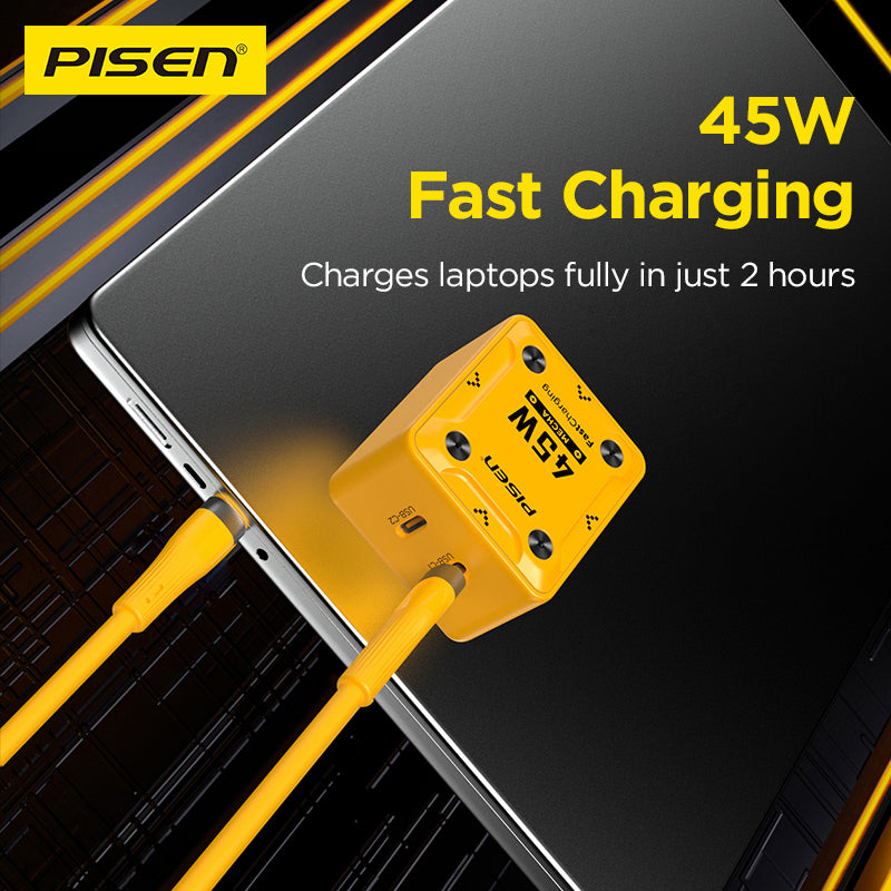 PISEN Mecha 45W 2-Port Fast Charger(US) TS-C187