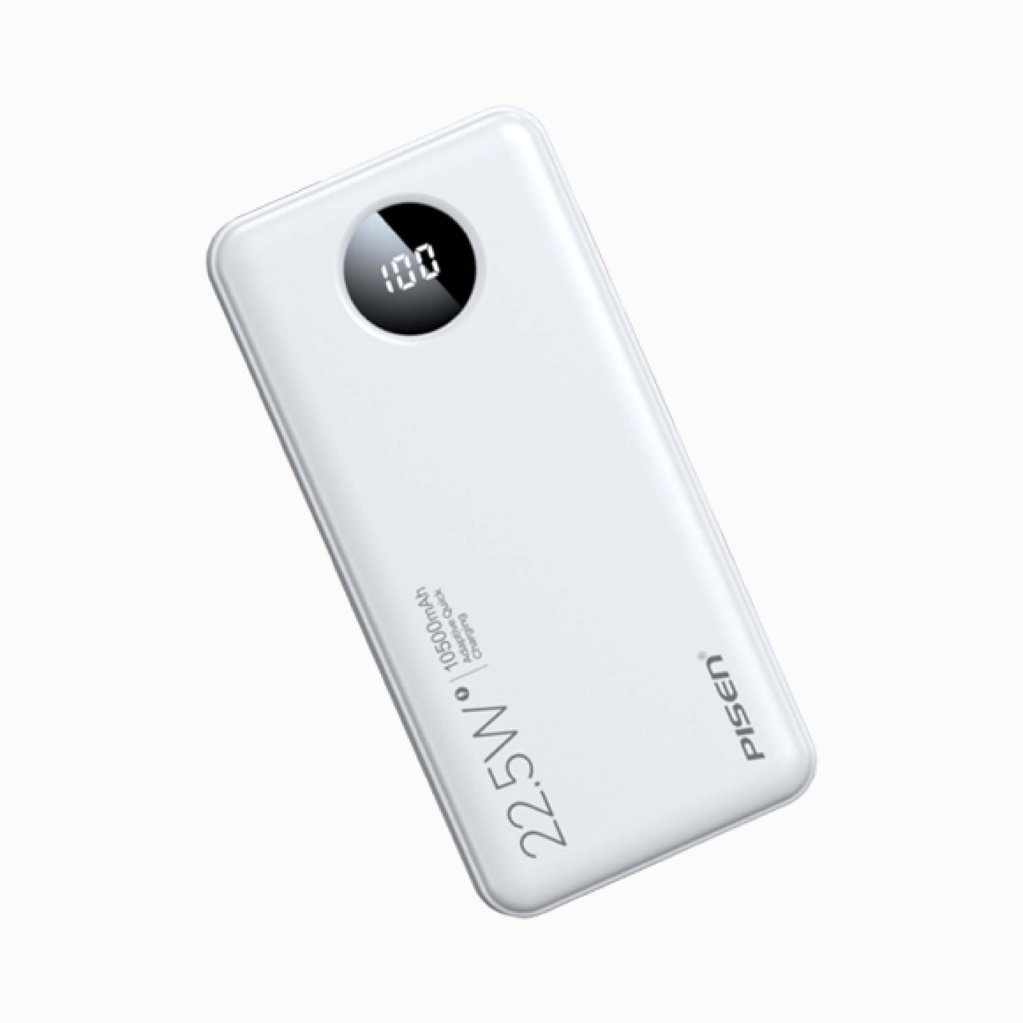 PISEN Power Cube 22.5W Digital Display 10500mAh Power Bank (White) TS-D300