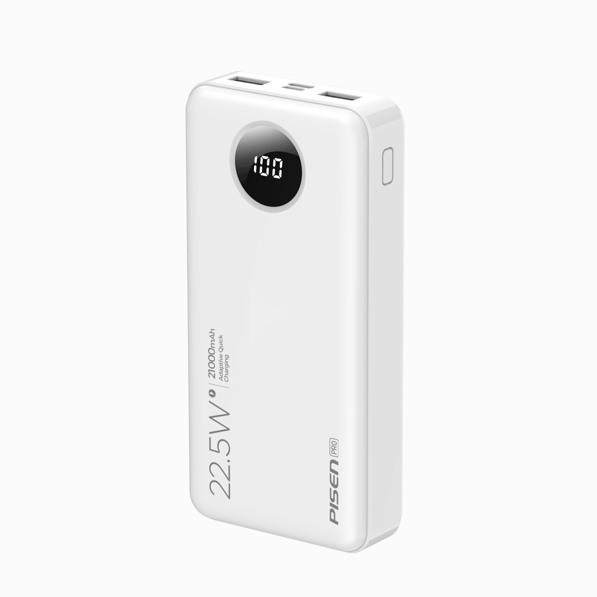 PISEN Power Cube 22.5W Digital Display 21000mAh Power Bank (White) TS-D301