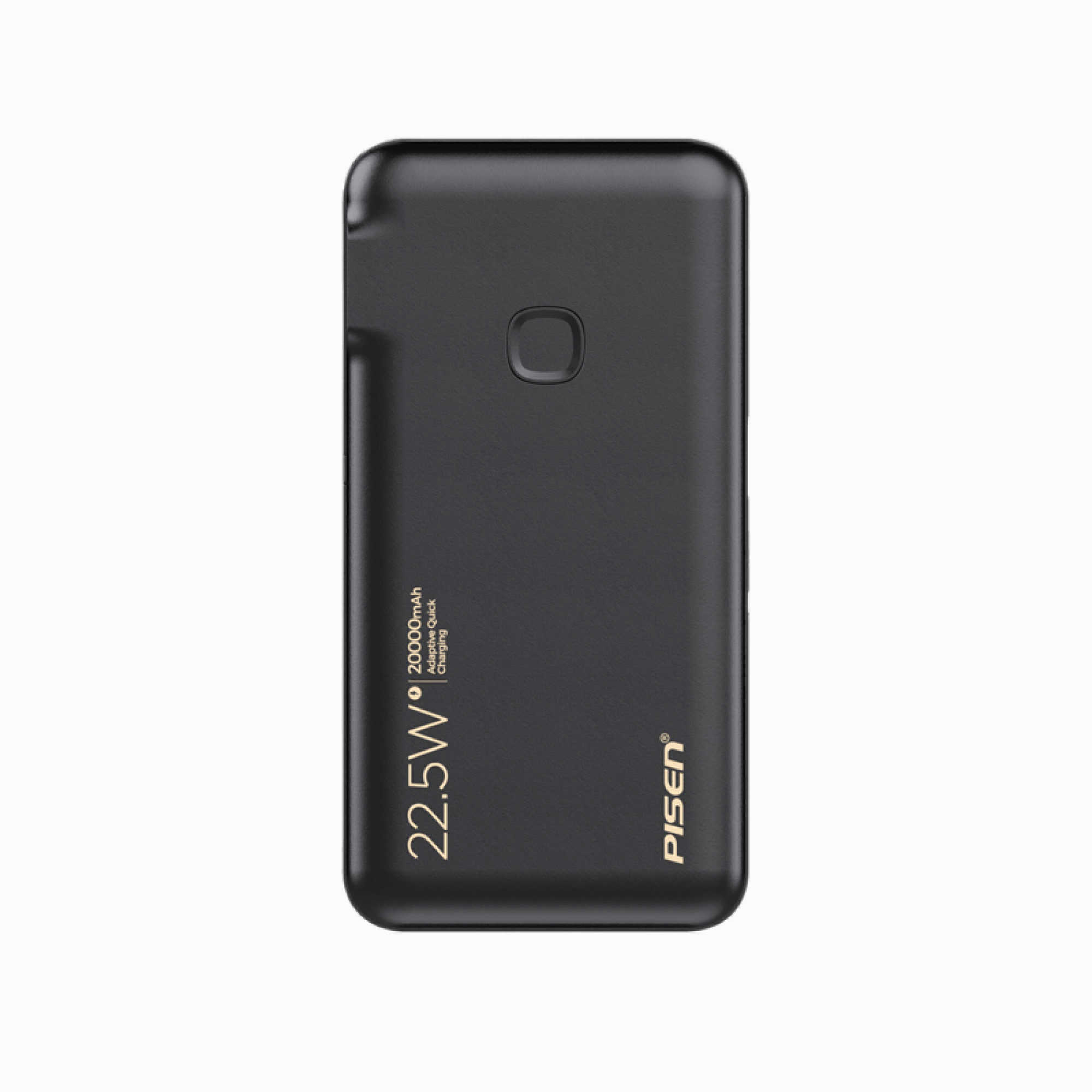 PISEN High Power Box 22.5W With Two build-in Cables 20000mAh Power Bank (Black) TS-D313