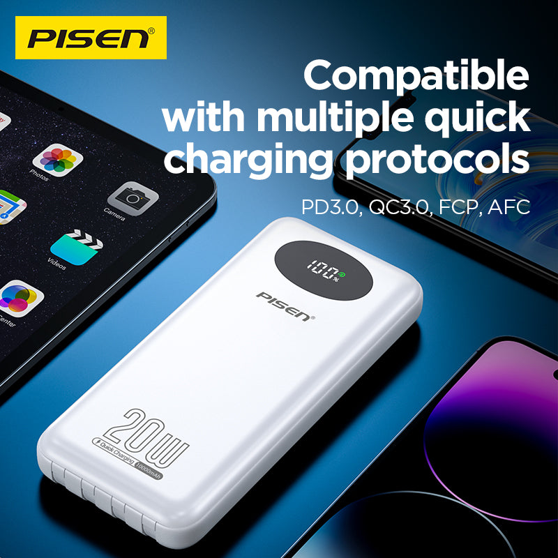 PISEN PowerLink 4 in 1 Fast Charging 20000mAh Power Bank TS-D344