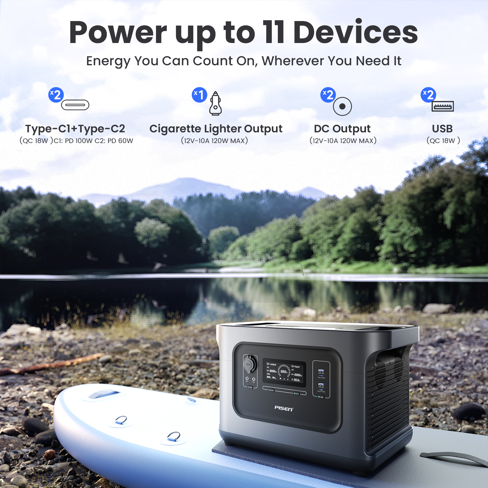 PISEN Outdoor Power Supply 2150.4Wh | 2000W TS-OPS10