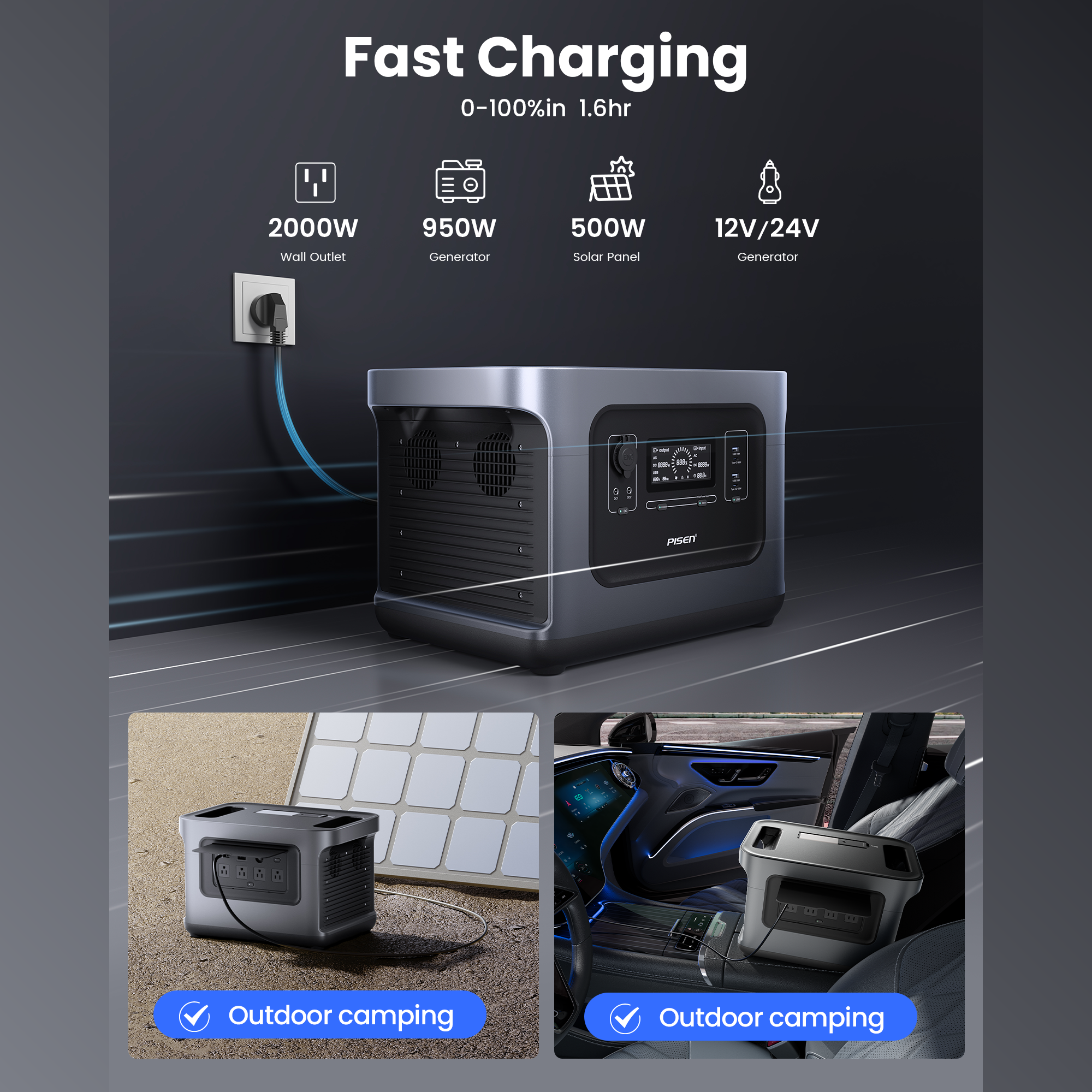 PISEN Outdoor Power Supply 2150.4Wh | 2000W TS-OPS10