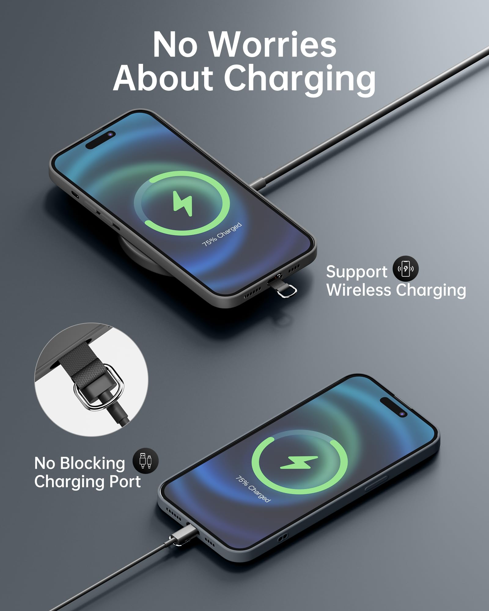 No Blocking Charging Port